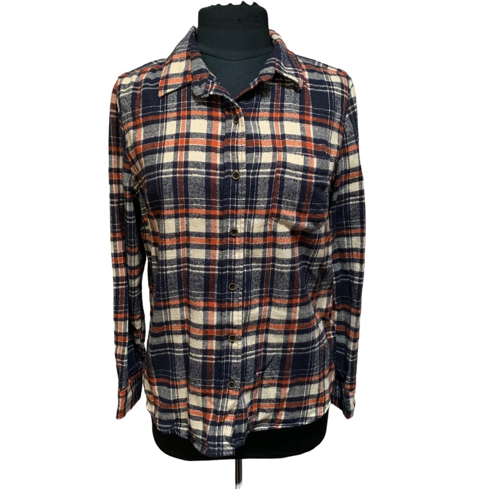 JACHS MFG CO. Flannel Plaid Shirt Long Sleeve Size Large